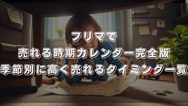 フリマで売れる時期カレンダー完全版！季節別に高く売れるタイミング一覧