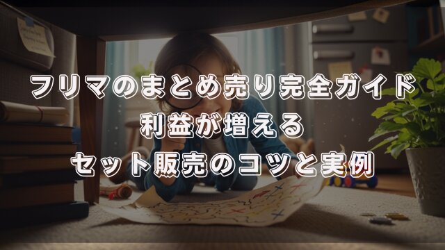 フリマのまとめ売り完全ガイド！利益が増えるセット販売のコツと実例