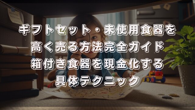 ギフトセット・未使用食器を高く売る方法完全ガイド！箱付き食器を現金化する具体テクニック