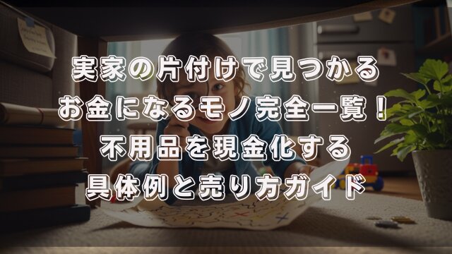 実家の片付けで見つかるお金になるモノ完全一覧！不用品を現金化する具体例と売り方ガイド