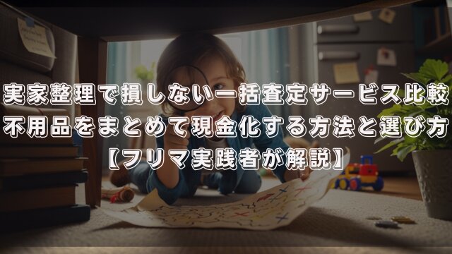 実家整理で損しない一括査定サービス比較！不用品をまとめて現金化する方法と選び方【フリマ実践者が解説】