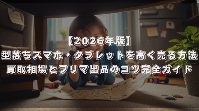 【2026年版】型落ちスマホ・タブレットを高く売る方法！買取相場とフリマ出品のコツ完全ガイド