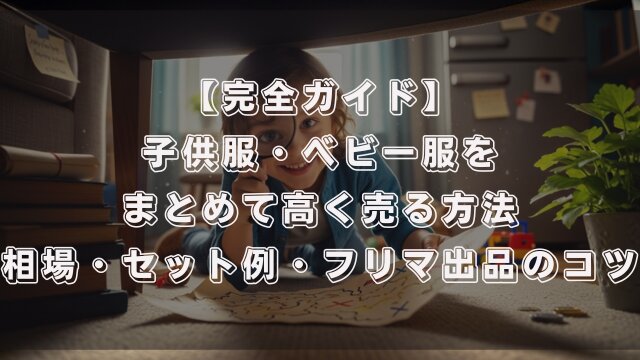 【完全ガイド】子供服・ベビー服をまとめて高く売る方法！相場・セット例・フリマ出品のコツ
