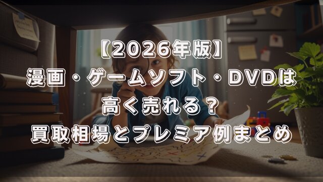 【2026年版】漫画・ゲームソフト・DVDは高く売れる？買取相場とプレミア例まとめ