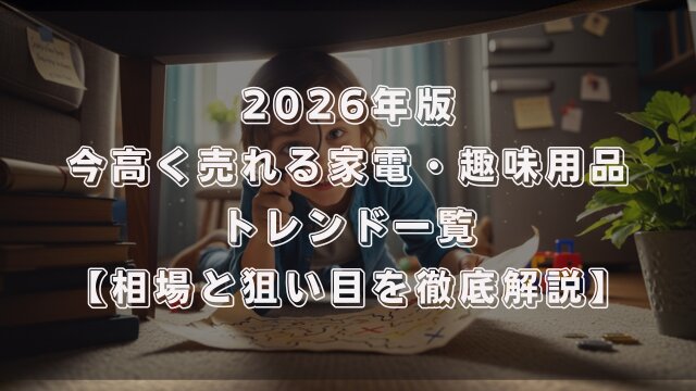2026年版の今高く売れる家電・趣味用品トレンド一覧【相場と狙い目を徹底解説】
