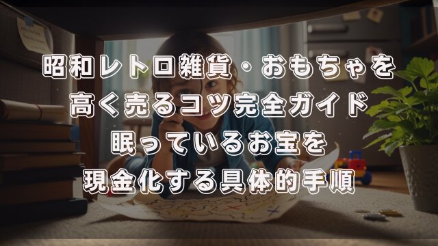 昭和レトロ雑貨・おもちゃを高く売るコツ完全ガイド！眠っているお宝を現金化する具体的手順