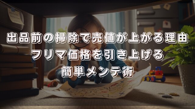 出品前の掃除で売値が上がる理由！フリマ価格を引き上げる簡単メンテ術