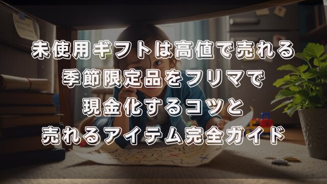 未使用ギフトは高値で売れる！季節限定品をフリマで現金化するコツと売れるアイテム完全ガイド