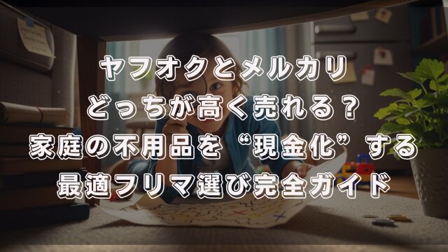 ヤフオクとメルカリどっちが高く売れる？家庭の不用品を“現金化”する最適フリマ選び完全ガイド